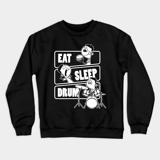 Eat Sleep Drum - Musician drummer gift product Crewneck Sweatshirt by theodoros20